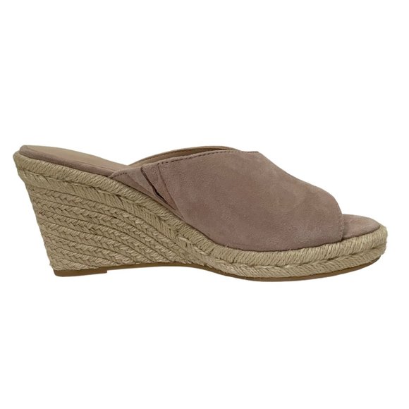 Stuart Weitzman Marabella Pink Suede Slip On Espadrille Wedges - Picture 2 of 8